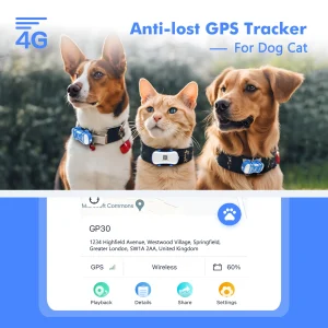 ‌4G Dog Cat GPS Tracker for Pets - .